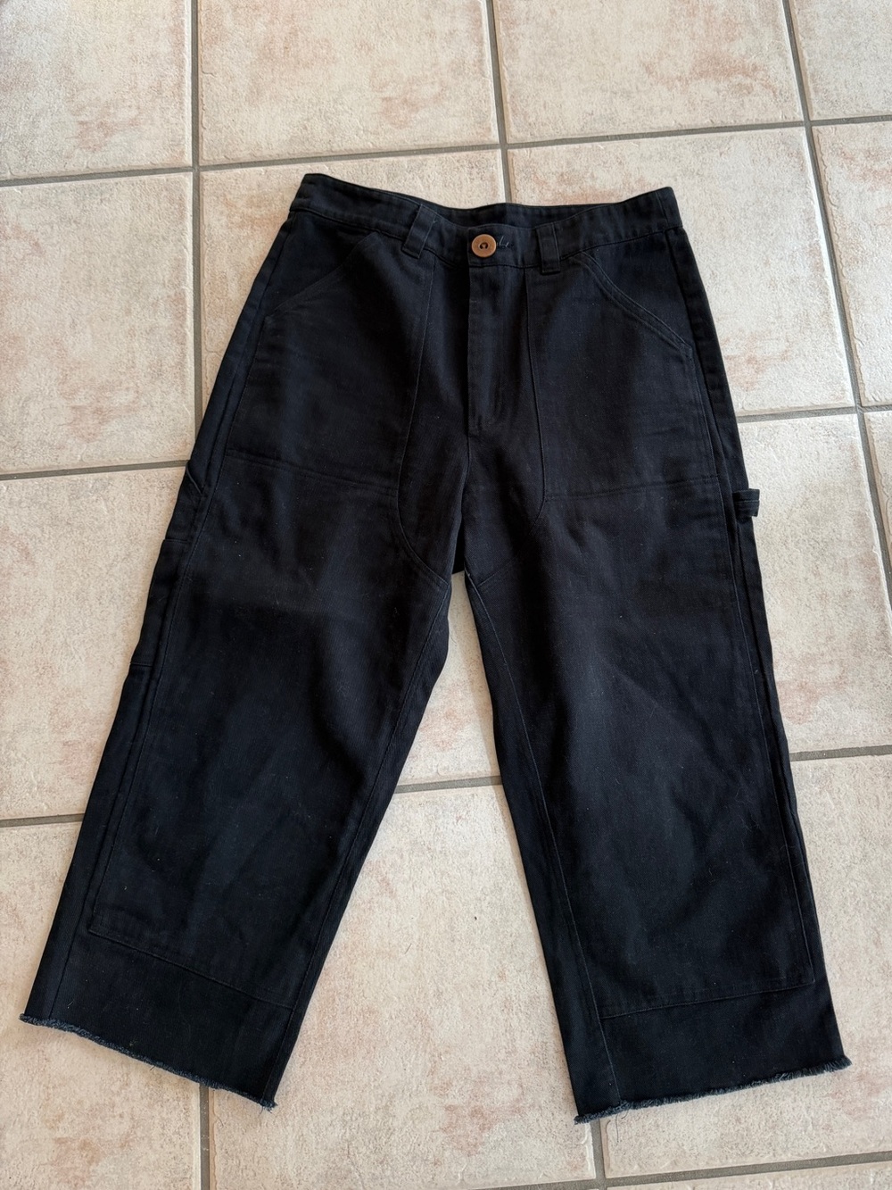 Beaton High Rise Cropped Carpenter Jeans Size 14
